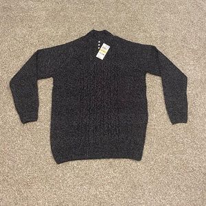 • karen scott petite sweater with pearl buttons •